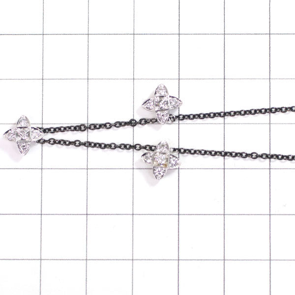 Repossi Black Coating/K18YG/WG Diamond Necklace Flower 