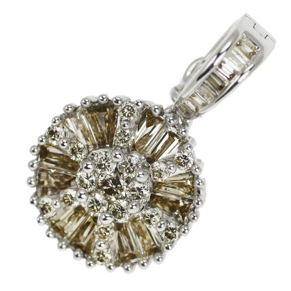 K18WG diamond pendant top 0.40ct 