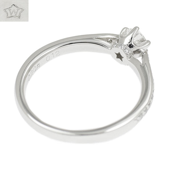 wish upon a star Pt950 diamond ring 0.208ct F VS1 D0.12ct 