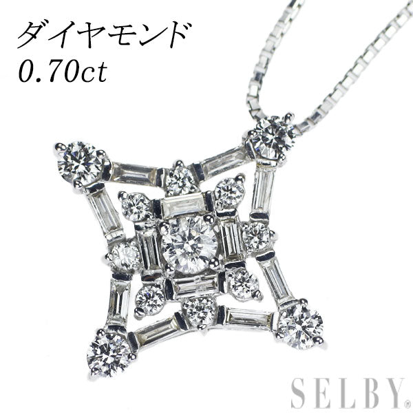 K18WG ダイヤモンド ペンダントネックレス 0.70ct 星 – セルビー 