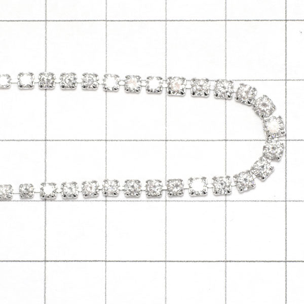 K18WG ダイヤモンド テニス ネックレス 5.00ct