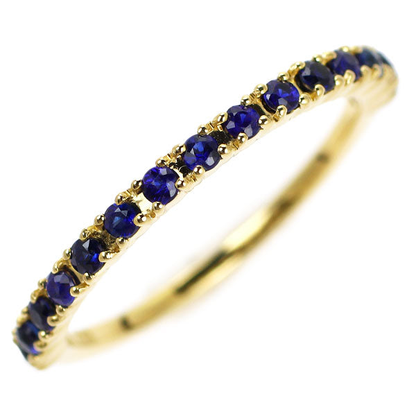 Vendome Aoyama K18YG Sapphire Ring Half Eternity 