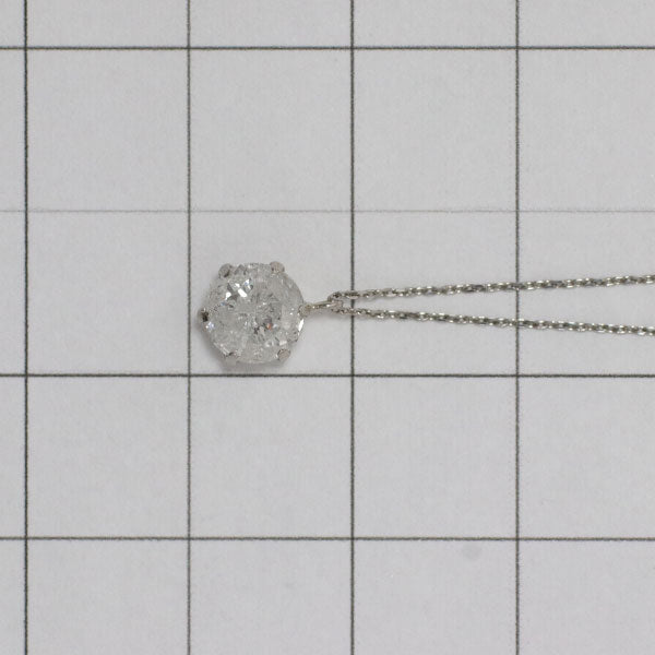 New Pt900/Pt850 Diamond Pendant Necklace 1.022ct H I3 Fair 