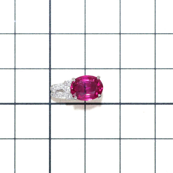 Pt900 Rubellite Diamond Pendant 1.95ct D0.11ct 