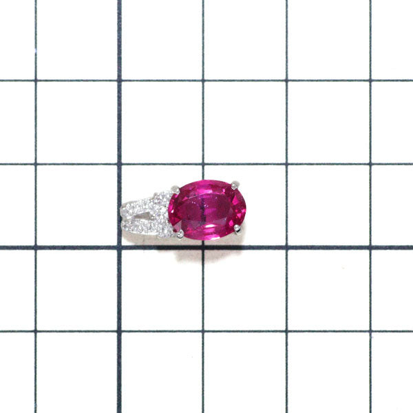 Pt900 ルベライト ダイヤモンド ペンダントトップ 1.95ct D0.11ct