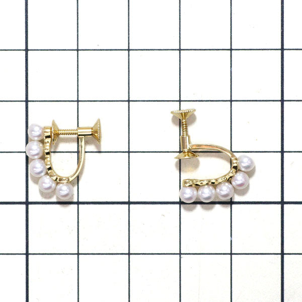 MIKIMOTO K18YG Baby Pearl Earrings, Diameter approx. 3.5mm 