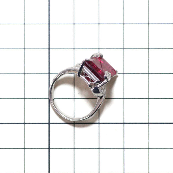 田村俊一 Pt900 バイカラー トルマリン ダイヤモンド リング 12.05ct D0.47ct