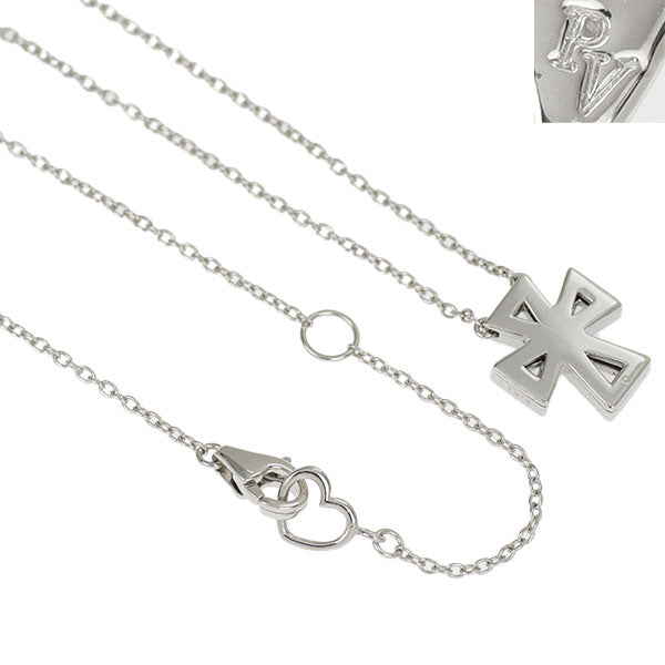 Ponte Vecchio K18WG Diamond Pendant Necklace 0.02ct BD0.21ct Cross 