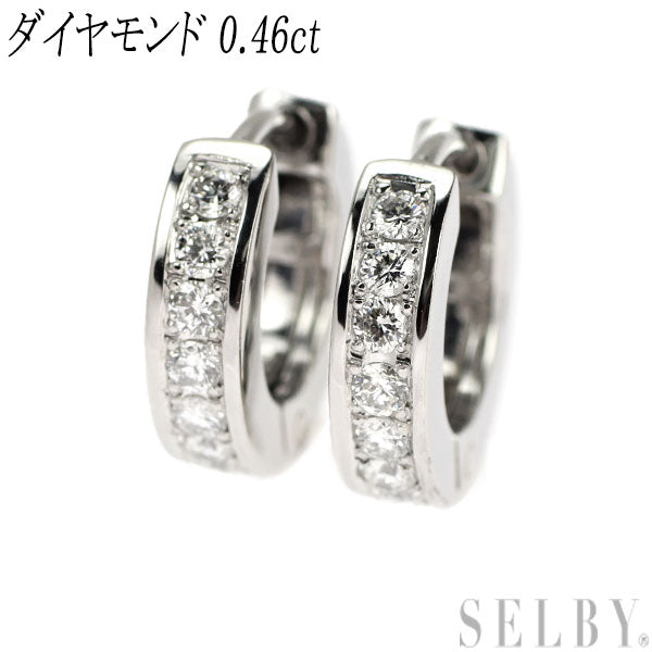 Pt900 ダイヤモンド ピアス 0.46ct フープ – セルビーオンラインストア