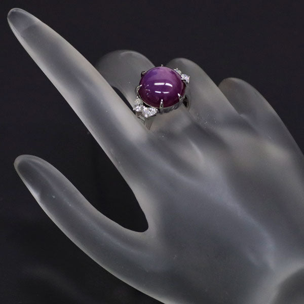 Pt900 パープルスターサファイア ダイヤモンド リング 21.85ct D0.98ct 新入荷 出品1週目 SELBY |  www.artisanpro-mario.fr - 指輪