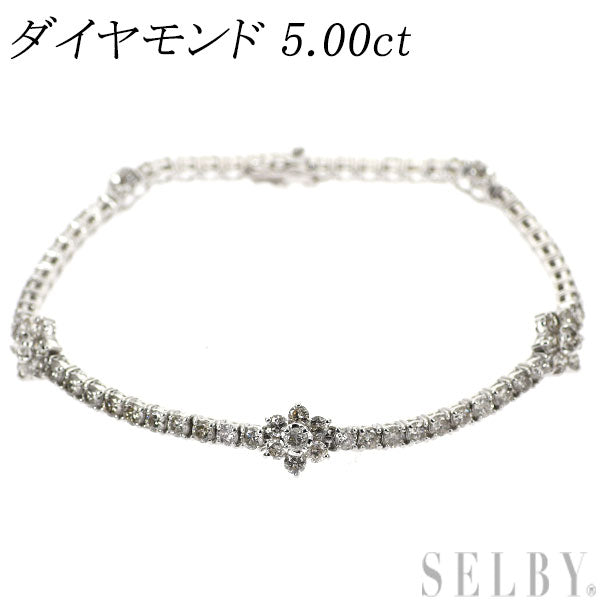 K14WG ダイヤモンド ブレスレット 5.00ct フラワー – セルビー ...