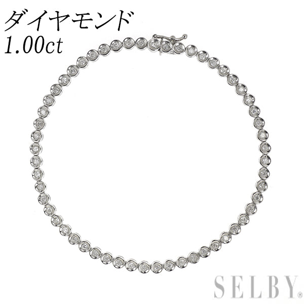 Pt850 ダイヤモンド ブレスレット 1.00ct テニス – セルビーオンラインストア