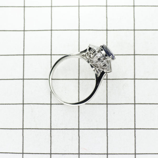 Pt900 サファイア ダイヤモンド リング 1.62ct D0.44ct