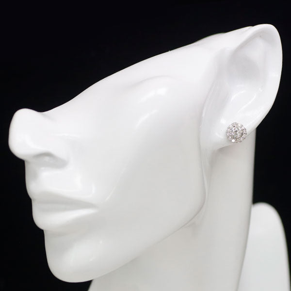 New Pt950/Pt900 Diamond Earrings 1.073 E/G I1 G D0.56ct 