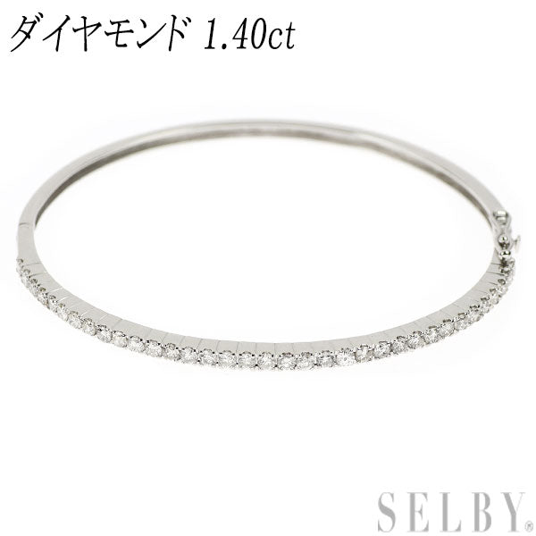 K18WG Diamond Bangle 1.40ct