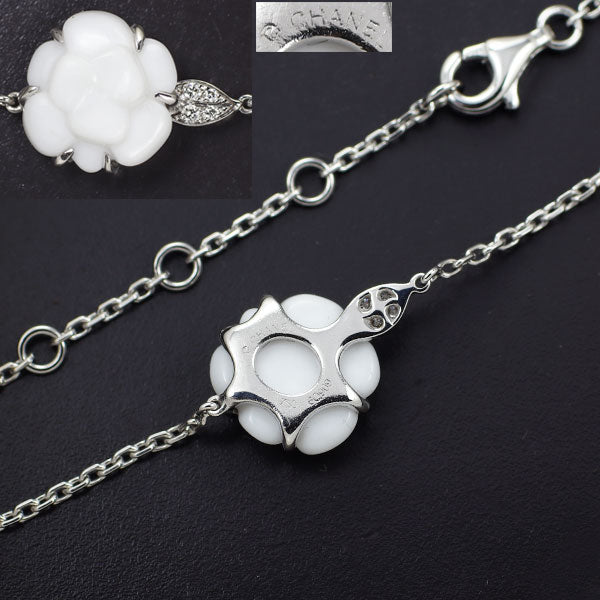 Chanel K18WG White Chalcedony Diamond Bracelet 