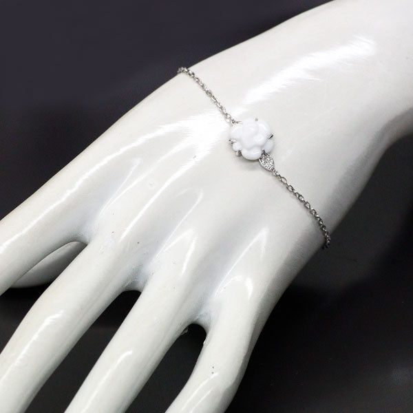 Chanel K18WG White Chalcedony Diamond Bracelet 