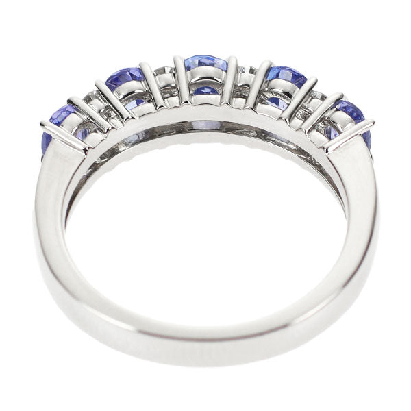 Pt900 Tanzanite Diamond Ring 1.30ct D0.23ct 