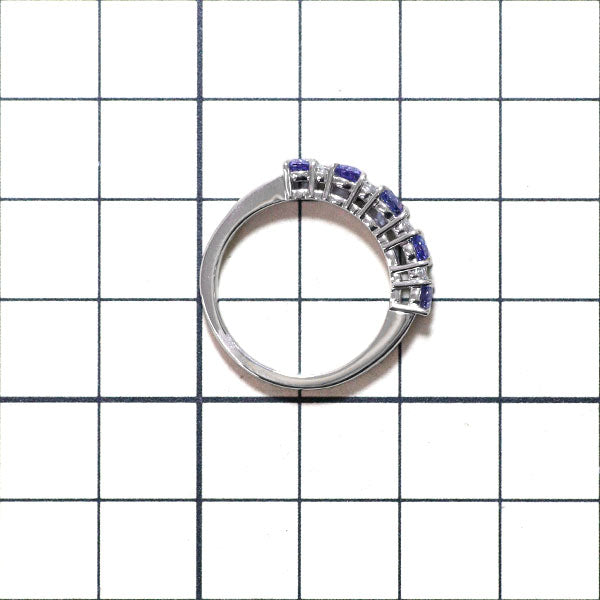 Pt900 Tanzanite Diamond Ring 1.30ct D0.23ct 