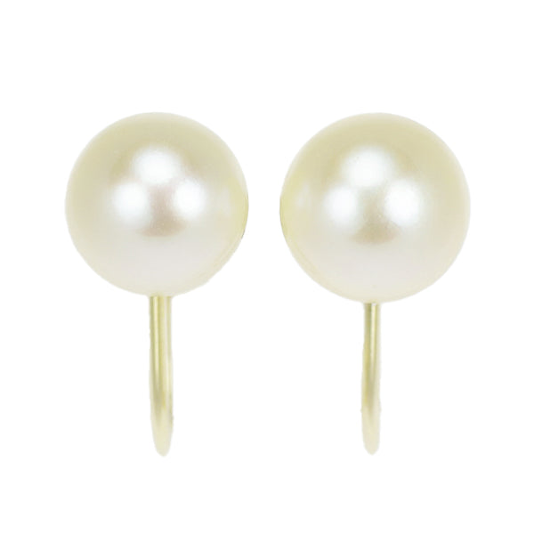 Mikimoto K14YG Akoya pearl earrings, diameter approx. 8.1-8.3mm 