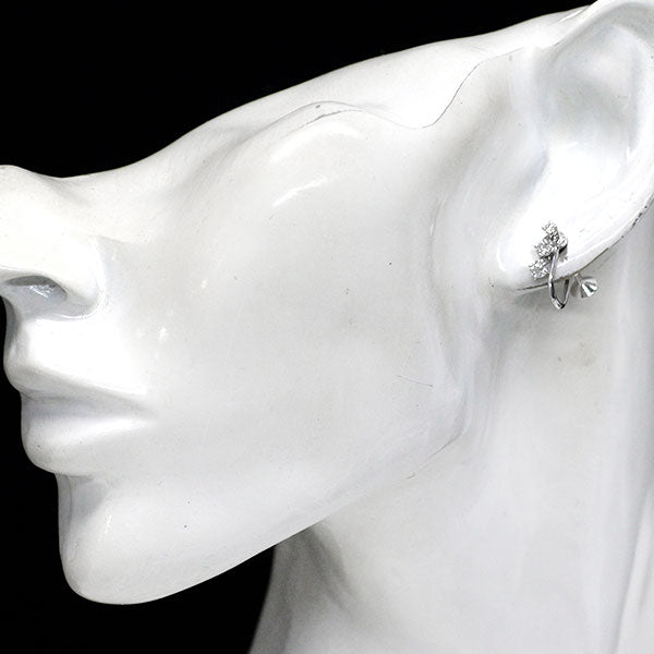 MIKIMOTO K18WG Diamond Earrings 0.34ct 