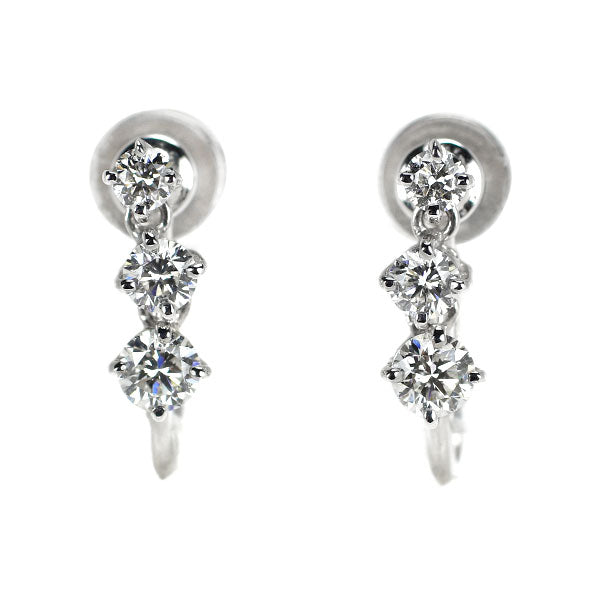 MIKIMOTO K18WG Diamond Earrings 0.34ct 