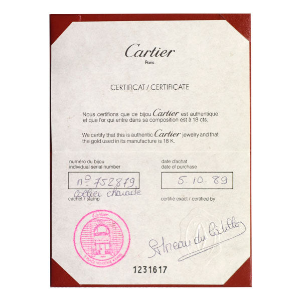 Cartier K18YG/WG Necklace Vintage 