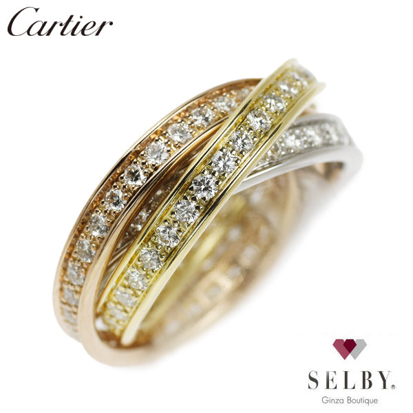 Cartier K18YG/WG/PG Diamond Ring Three Bangles #14.0《Selby Ginza Store》[S, Like New, Polished] [Used] 