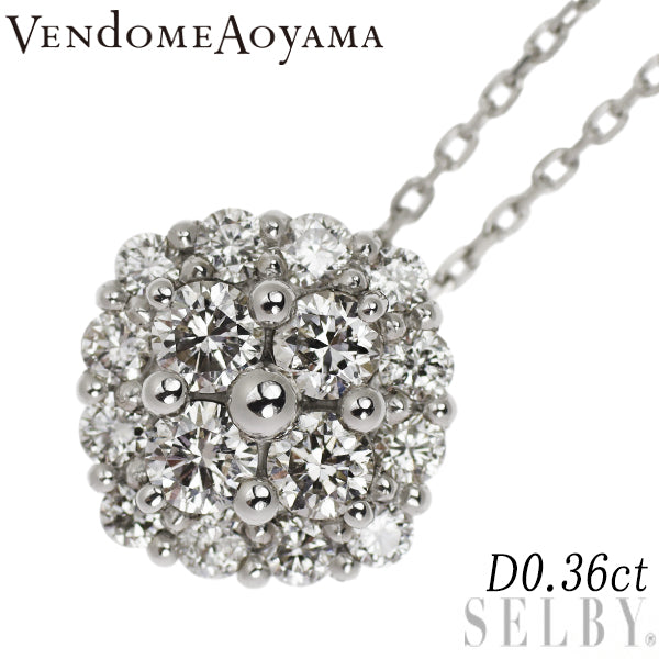 ヴァンドーム青山 Pt950/ Pt850 ダイヤモンド ペンダントネックレス 0.36ct