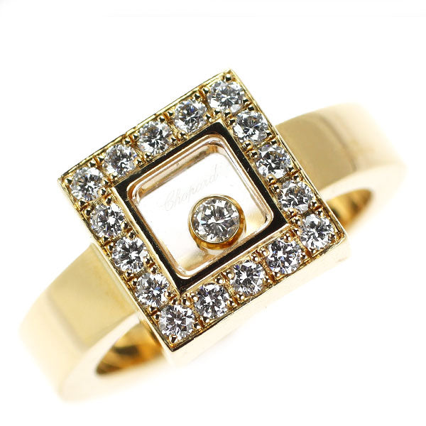 Chopard K18YG Diamond Ring 0.05ct D0.33ct Happy Diamond 