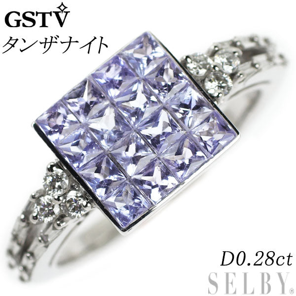 GSTV K18WG Tanzanite Diamond Ring 0.28ct Mystery Setting 