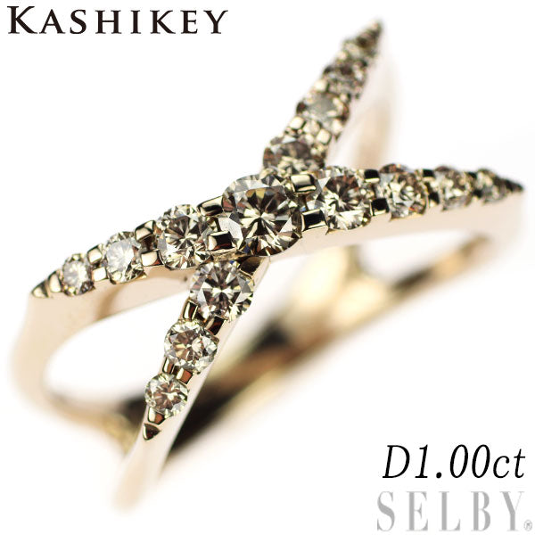 Kashikei K18BG brown diamond ring 1.00ct naked 