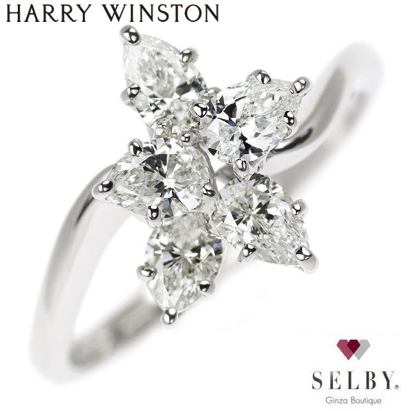 Harry Winston Pt950 Diamond Ring Cluster Small #16.0《Selby Ginza Store》[S, polished to like new][Used] 