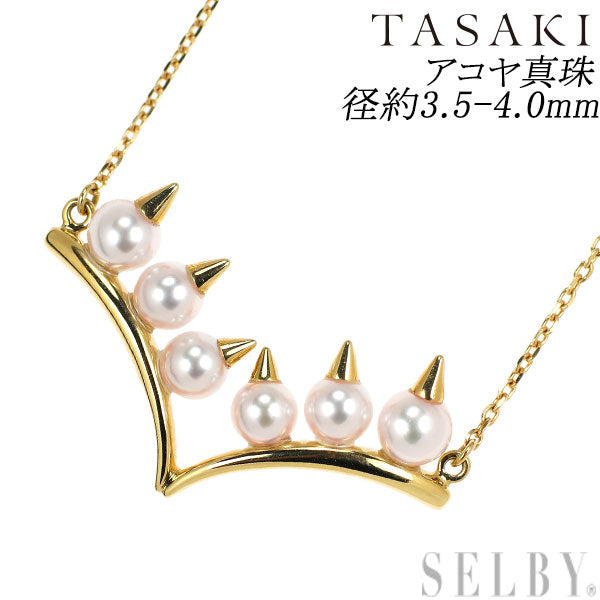 Tasaki Pearl K18YG Akoya Pearl Pendant Necklace Diameter approx. 3.5-4.0mm Danger 