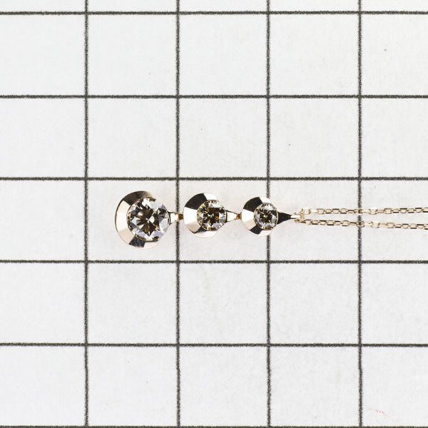 Kashikei K18PG Brown Diamond Pendant Necklace 0.50ct Unforgettable Dots 