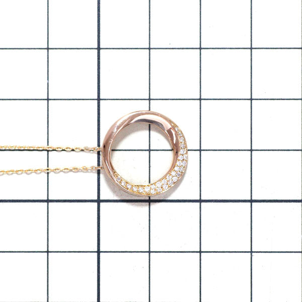Ponte Vecchio K18PG Diamond Pendant Necklace 0.12ct 