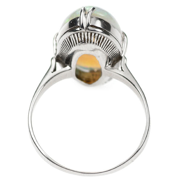 Pt750 Opal Ring Senbonkushi Vintage Product 