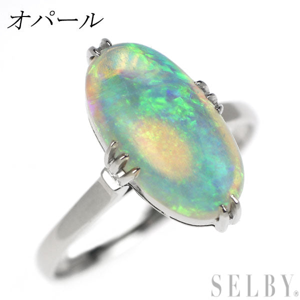 Pt700 Opal Ring Senbonkushi Vintage Product 