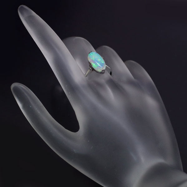 Pt700 Opal Ring Senbonkushi Vintage Product 