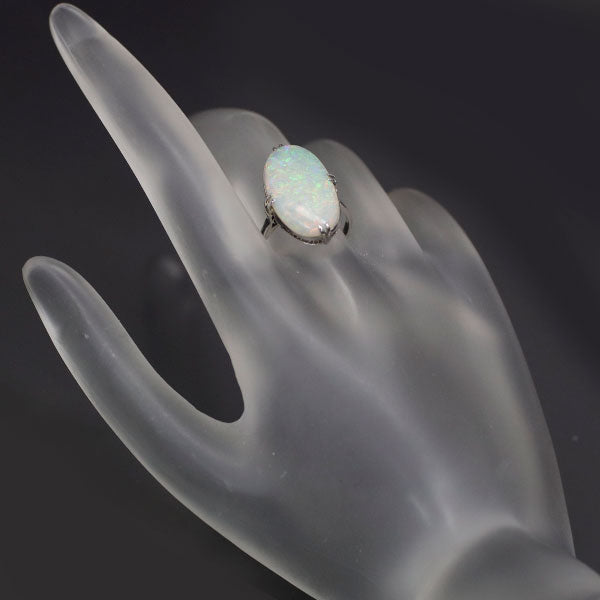 Pt800 Opal Ring Senbonkushi Vintage Product 