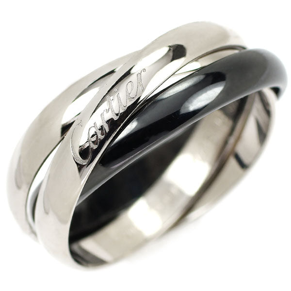 Cartier Ceramic/K18WG Ring Trinity Size 60 