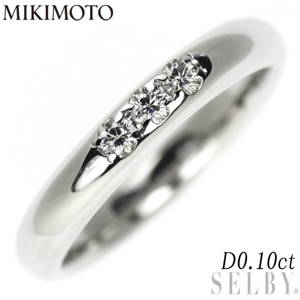 MIKIMOTO Pt950 Diamond Ring 0.10ct 