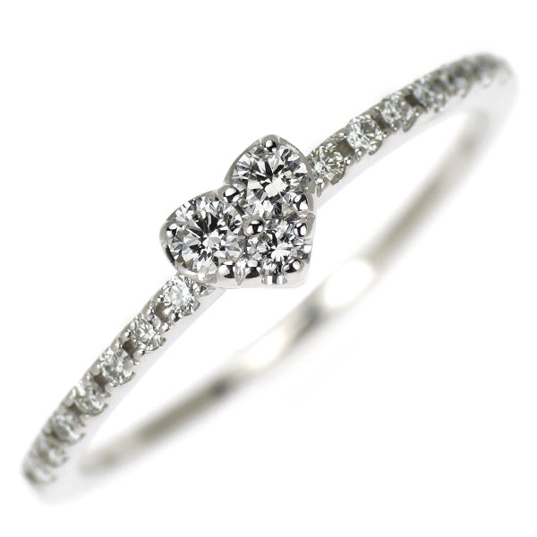 Ponte Vecchio K18WG Diamond Ring 0.18ct Heart 