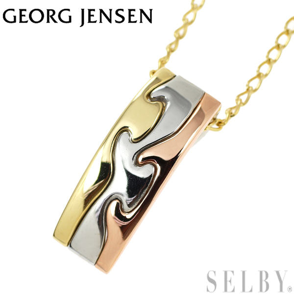 Georg Jensen K18YG/WG/PG Pendant Necklace Fusion 