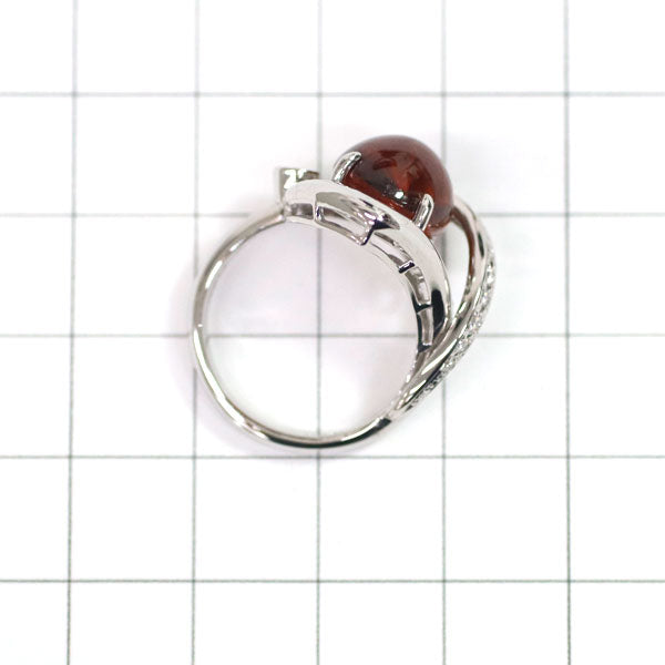 Pt900 Spessartine Garnet Diamond Ring 8.23ct D0.16ct 