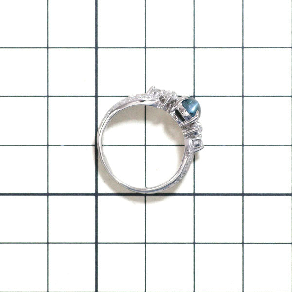 Rare Pt900 Alexandrite Cat's Eye Diamond Ring 1.38ct D0.68ct 