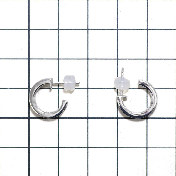 K18WG diamond earrings hoop 