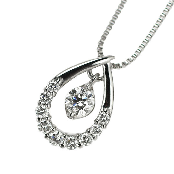 Vendome Aoyama Pt950/Pt850 Diamond Pendant Necklace 0.083ct D0.08ct 