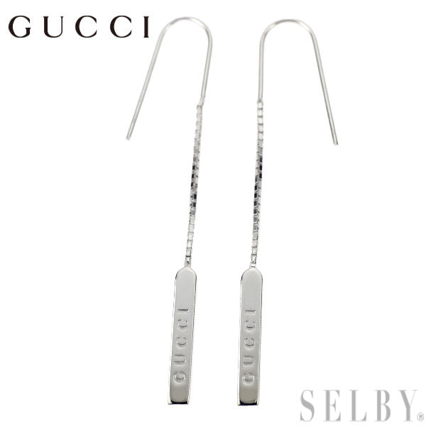 Gucci K18WG Lariat Earrings 