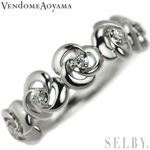 Vendome Aoyama Pt950 Diamond Ring Rose 